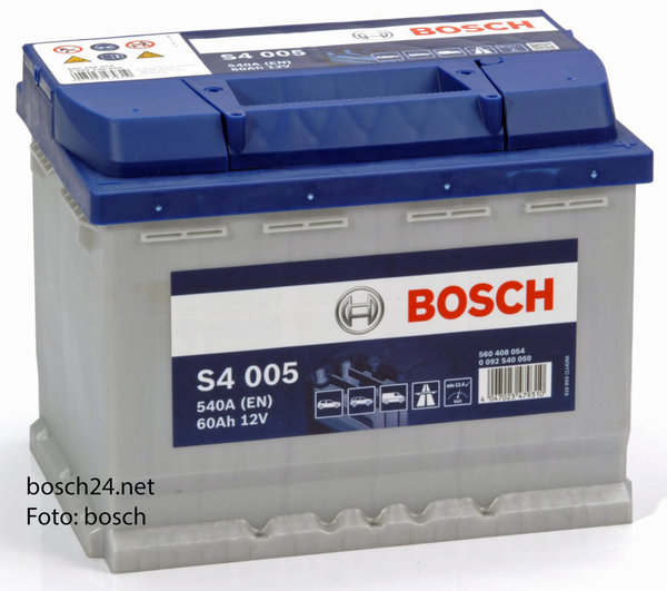 Starterbatterie Bosch S4      60Ah 540A   0092S40050