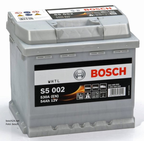 Starterbatterie Bosch S5      54Ah 530A   0092S50020  S5 002