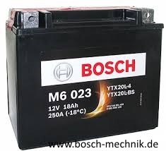 Motorradbatterie Bosch M6      18Ah 250A  0092M60230