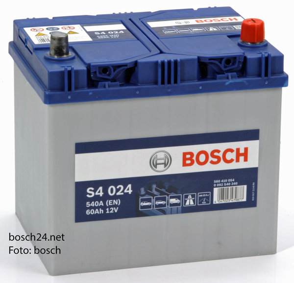 Starterbatterie Bosch S4      60Ah 540A  0092S40240