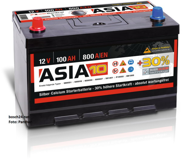 Starterbatterie Panther Asia10   100Ah