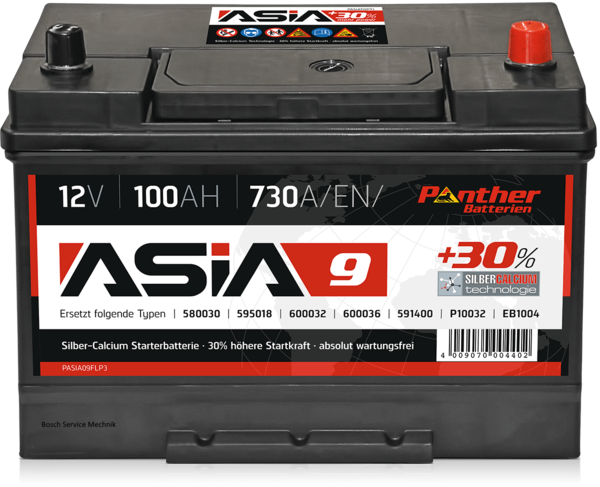 Starterbatterie Panther Asia09   100Ah