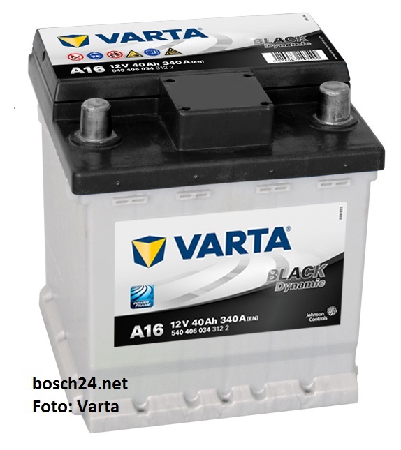 Starterbatterie Varta Black Dynamic      40Ah 330A  540406034