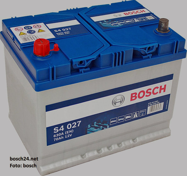 Starterbatterie Bosch S4      70Ah 630A  0092S40270  S4 270