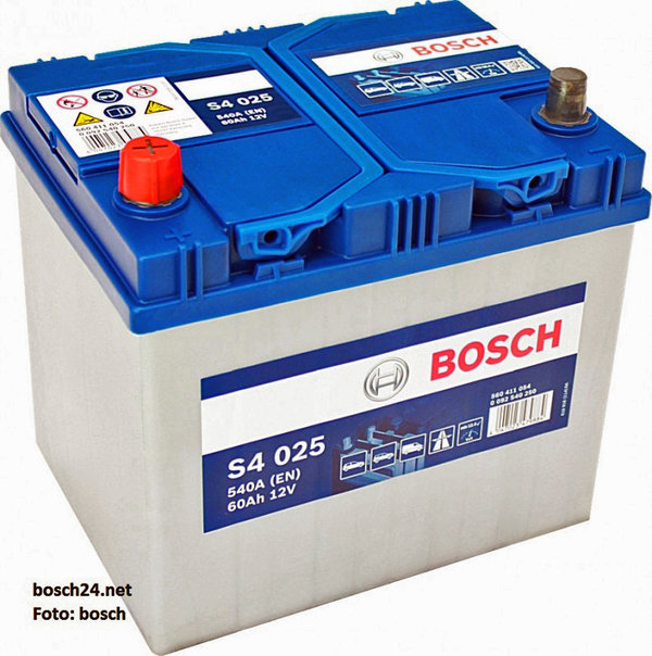 Starterbatterie Bosch S4      60Ah 540A  0092S40250