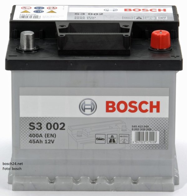 Starterbatterie Bosch S3  45Ah 400A  0092S30020