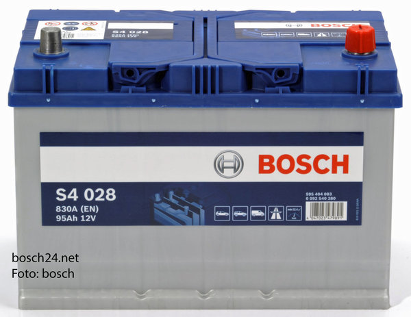Starterbatterie Bosch S4      95Ah 830A  0092S40280