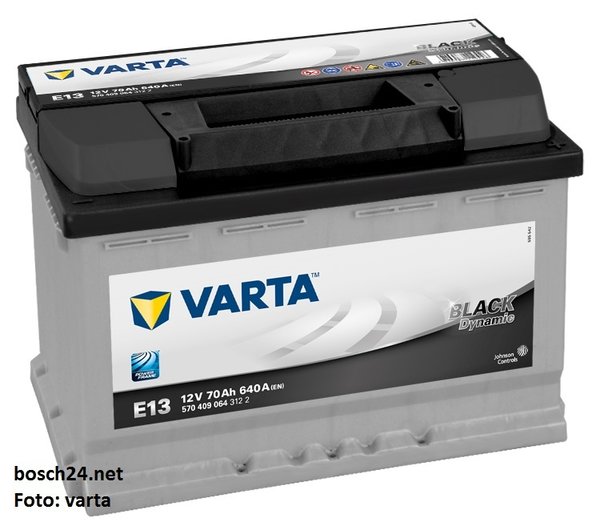 Starterbatterie Varta Black Dynamic      70Ah 640A  570409064 3122