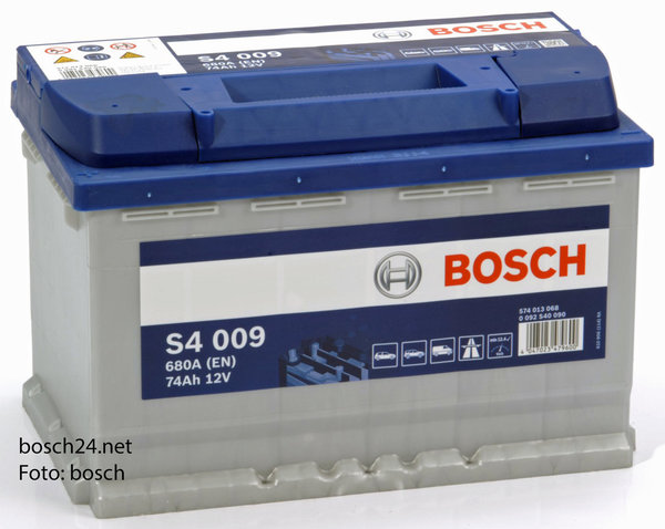 Starterbatterie Bosch S4      74Ah 680A  0092S40090