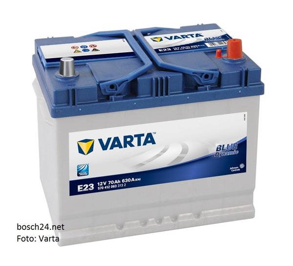 Starterbatterie Varta Blue Dynamic      70Ah 630A  570412063 3132  E23