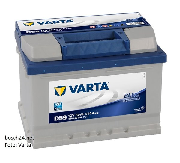 Starterbatterie Varta Blue Dynamic      60Ah 540A  560409054 3132