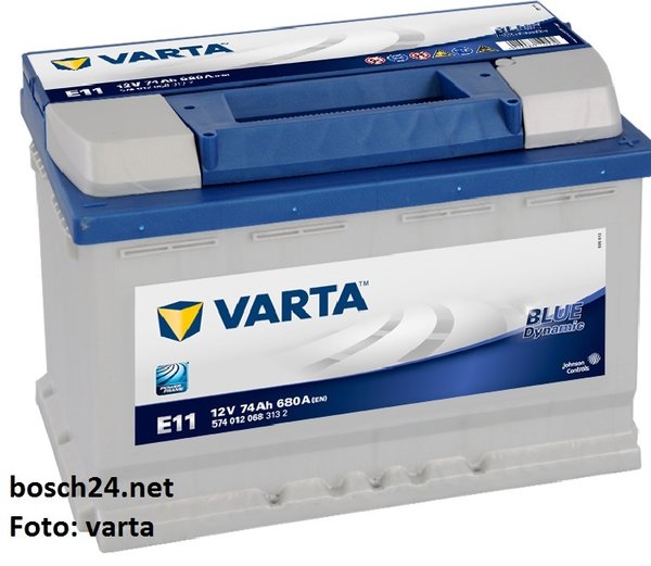 Starterbatterie Varta Blue Dynamic      74Ah 680A    574013068 3132