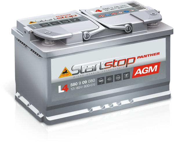 Autobatterie Panther Start Stop Edition 580909080   AGM  80Ah